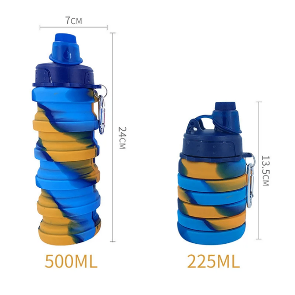 Bouteille pliable en silicone