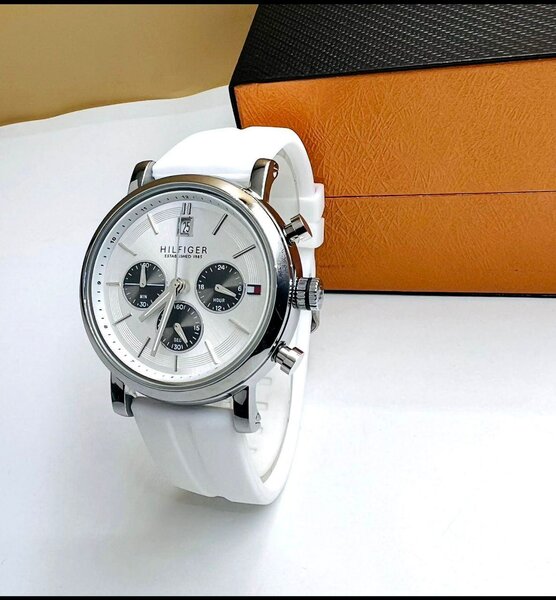 Montre Chronographe Blanche Homme