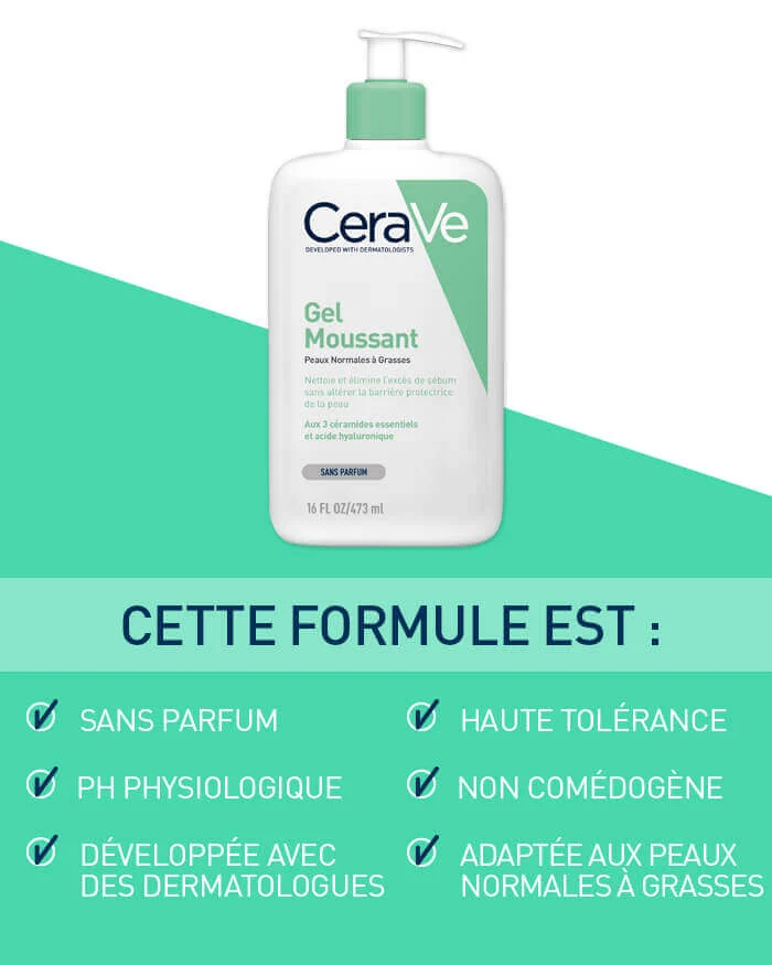 CeraVe Gel Moussant Peaux Grasses