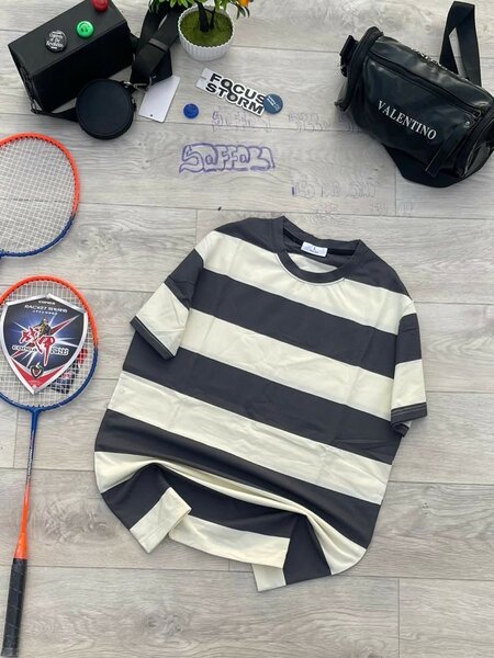 T-shirt rayé unisexe