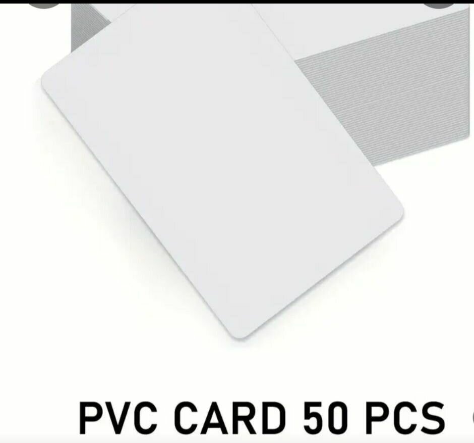 Cartes PVC vierges 50 pièces