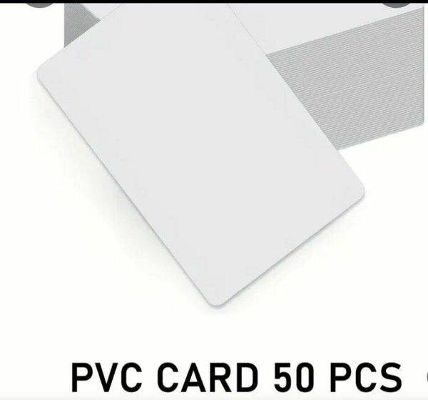 Cartes PVC vierges 50 pièces