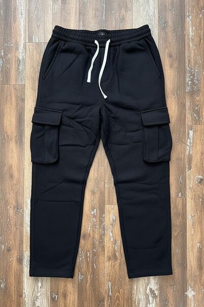 Pantalon cargo noir homme