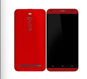 AS ZENFONE 2 Red Carbon Fiber Texture Mobile Skin
