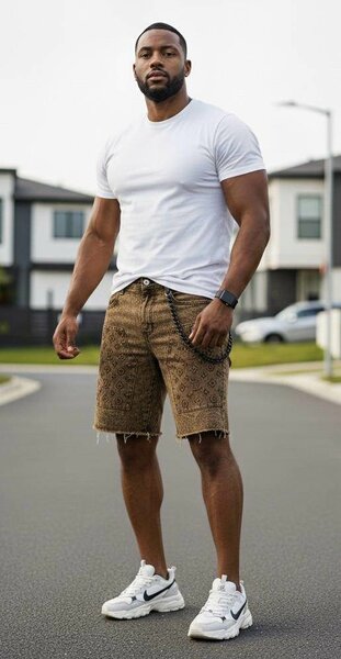 Shorts en jean décontractés hommes