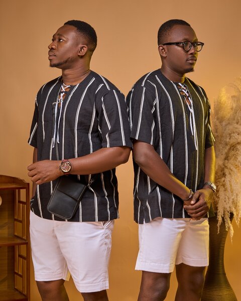 Ensemble rayure blanc noir