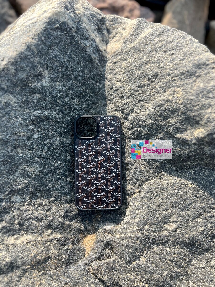 Black goyard iPhone cases