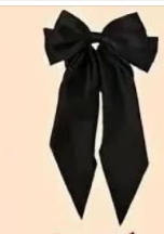Bow hair clip for girls, black