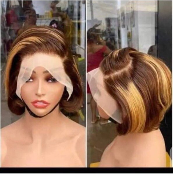 Perruque lace bob caramel