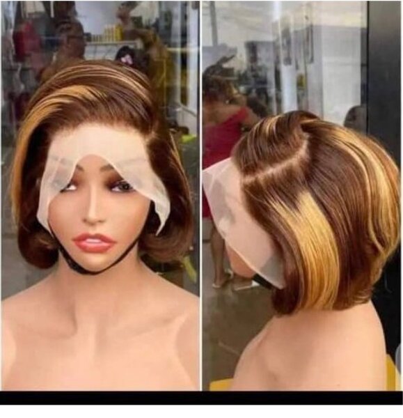 Perruque lace bob caramel