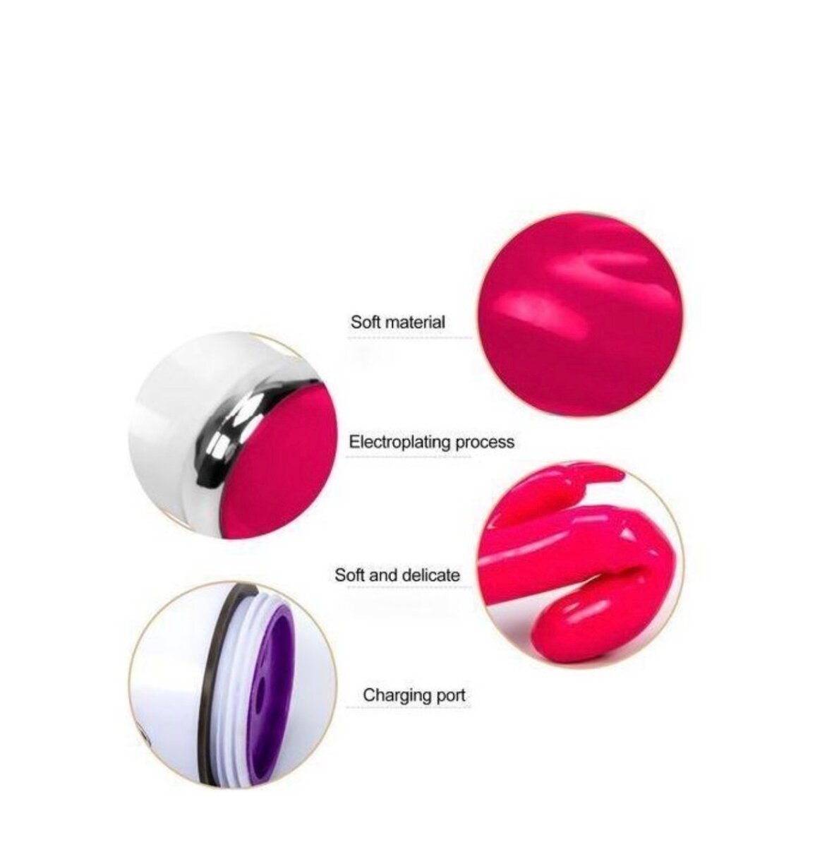 Vibromasseur Rechargeable Silicone