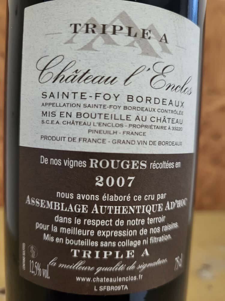 Vin bordeaux château l´enclos