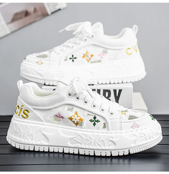 Baskets tendance blanches