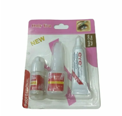 Eyelash glue + 2 nail glue full pack