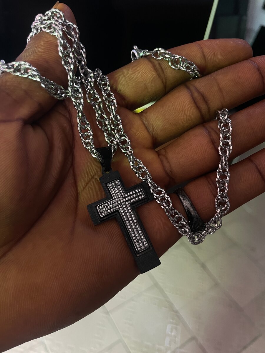 Rope Chain Cross Necklace