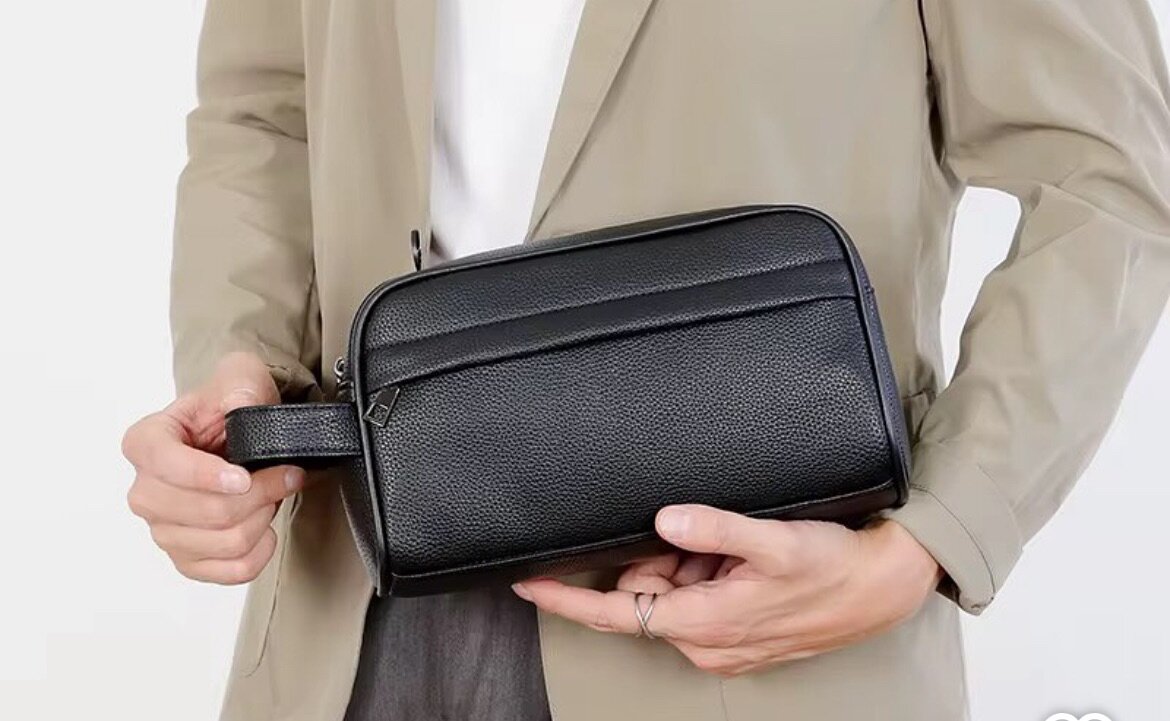 Trousse de toilette en cuir élégante