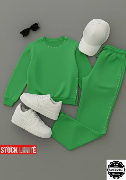 Ensemble sport vert pour hommes