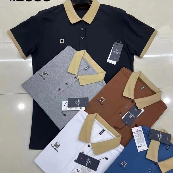 Polo Homme Élégant Bicolore