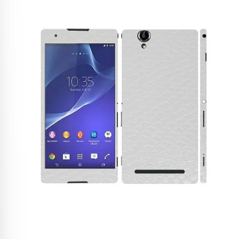 Textured Mobile Skin For Sony Xperia T2 Ultra - White