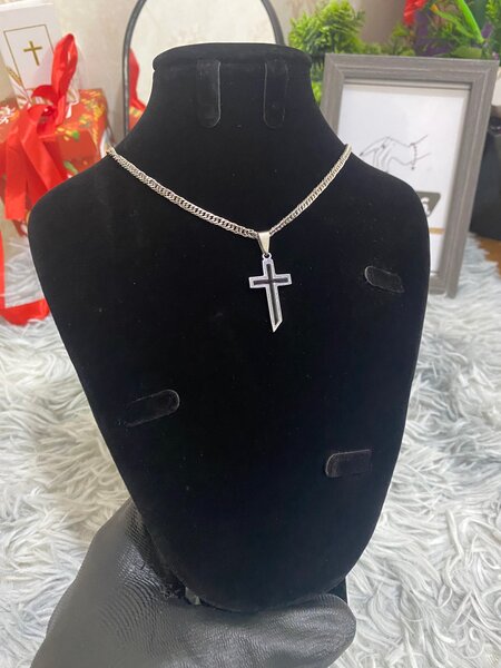 Collier Croix Argent Homme