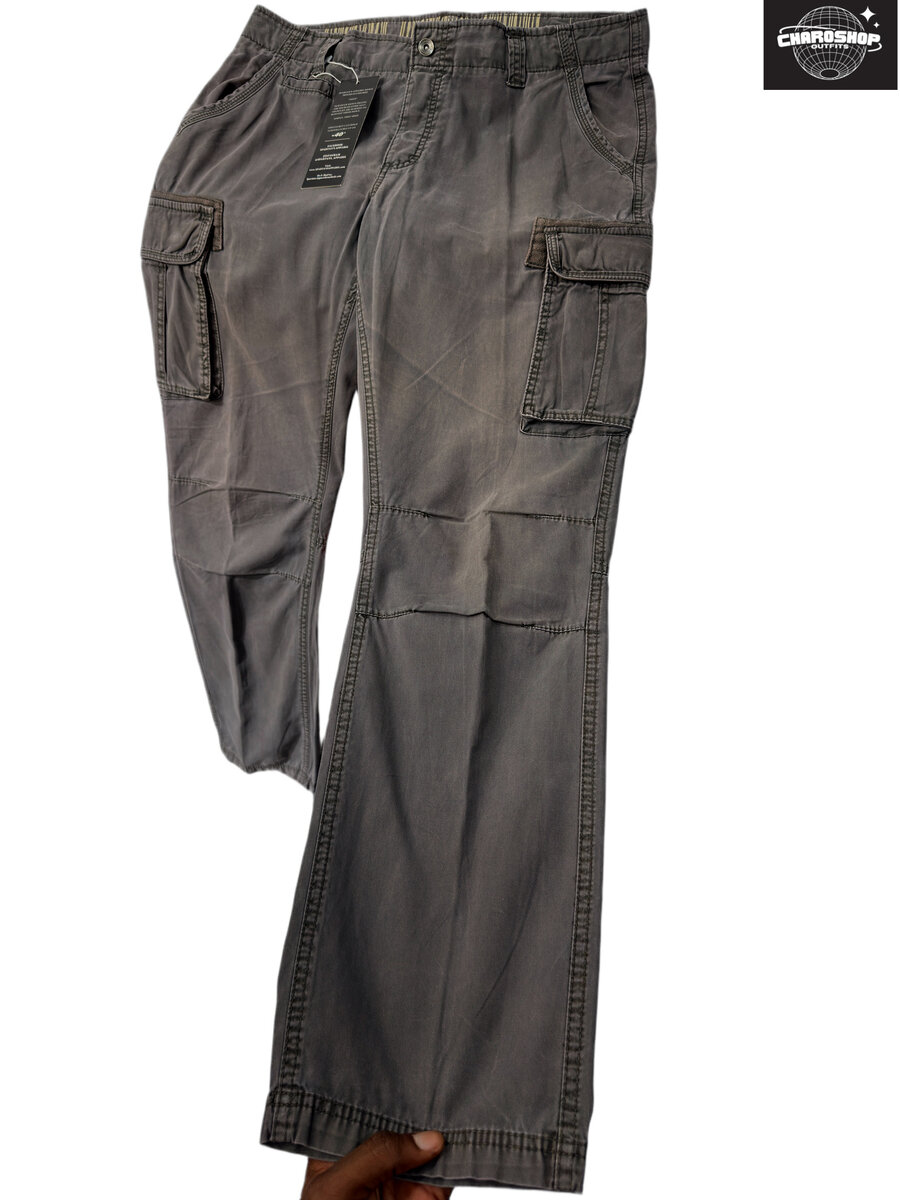 Pantalon cargo gris homme