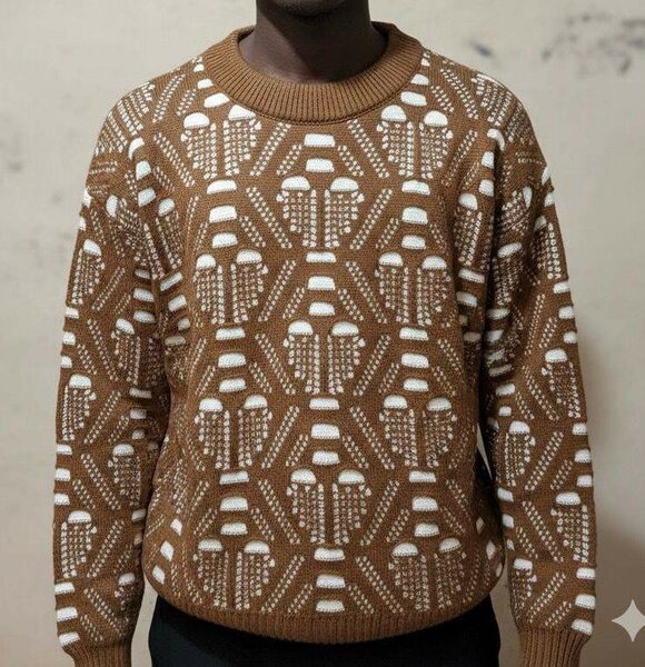 Pull jacquard géométrique