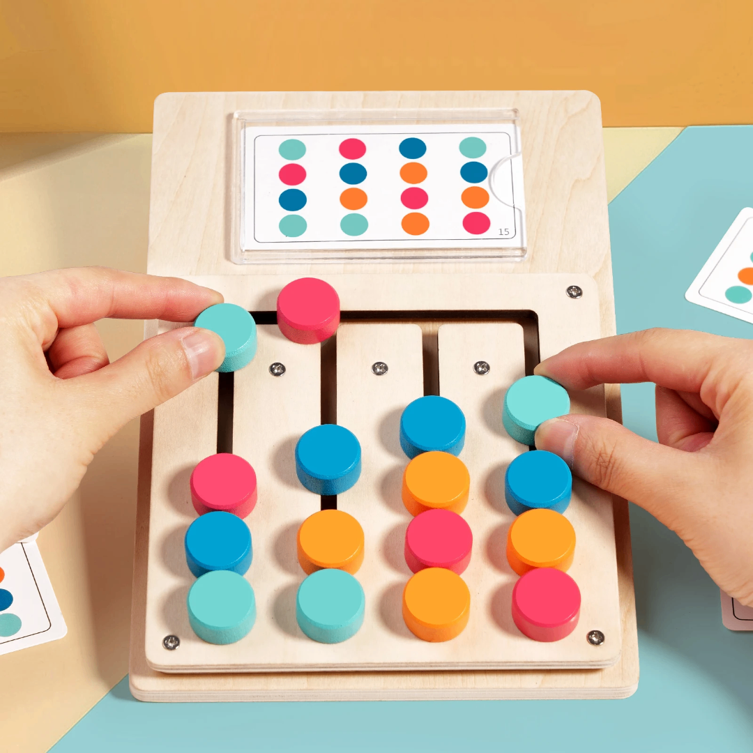 Jeu de logique éducatif en bois