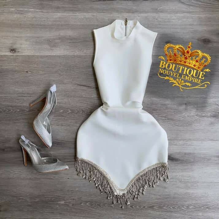 Elegant bandage Fringe Dress