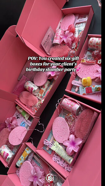 Coffret Cadeau Fête Pyjama Rose