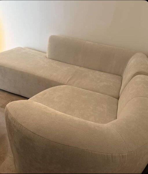Canapé d'angle moderne beige