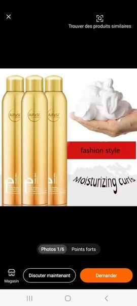 Mousse Hydratante pour Boucles