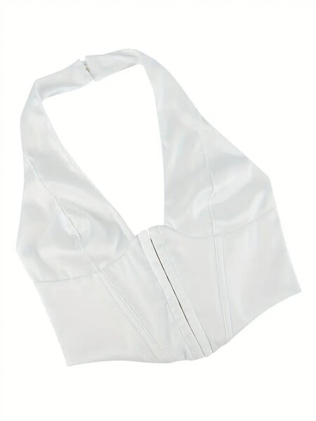 Corset blanc élégant femme