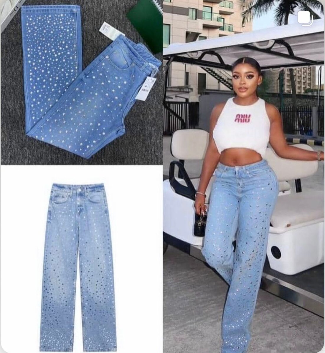 Jean tendance design unique