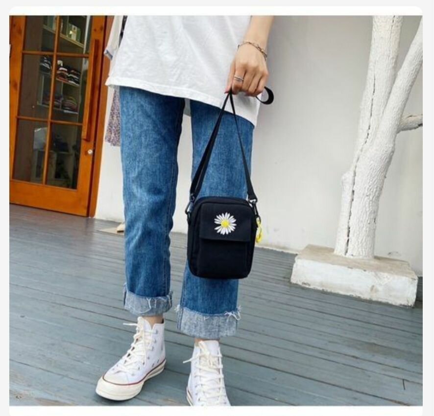 Sac bandoulière fleur tendance