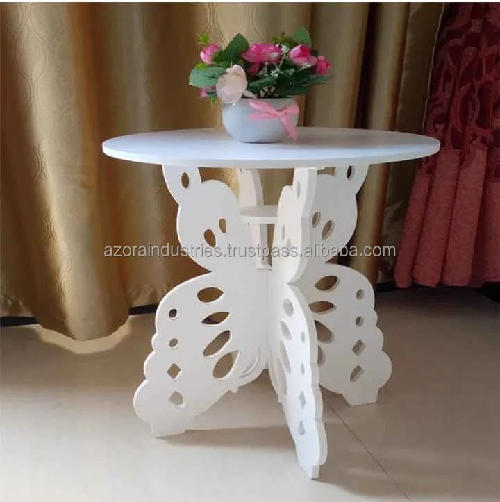 Table d'appoint papillon blanc