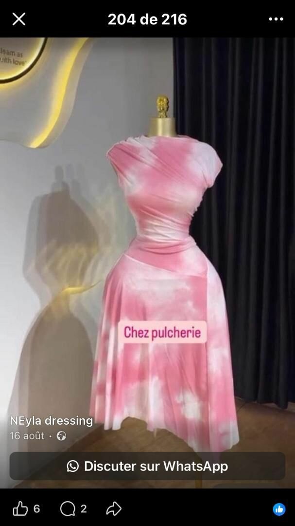 Robe élégante tie-dye