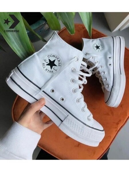 конверсы на высокой подошве