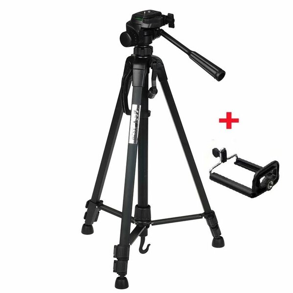 Portable 5ft Tripod Stand With Free Phone Holder
