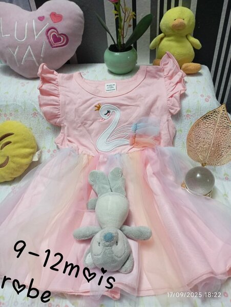 Robe Bébé Cygne Rose