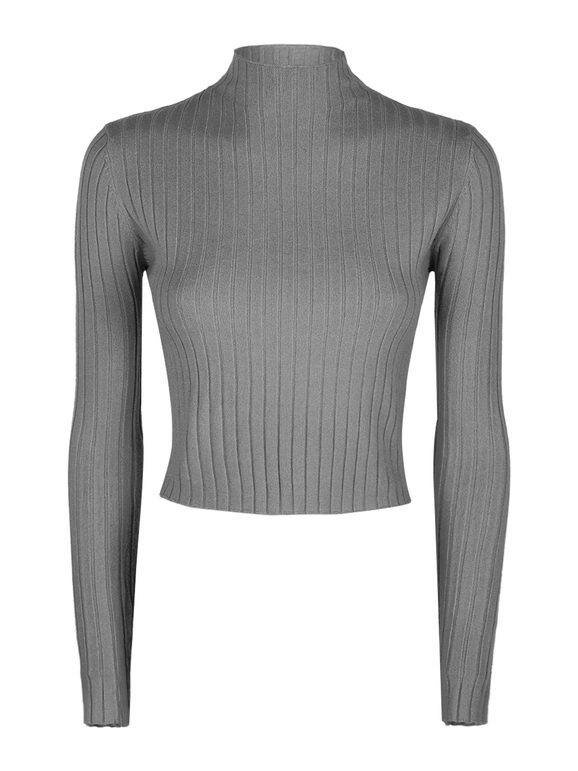 Mock Neck Crop Top