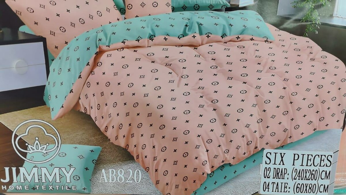 2 Draps de lit et 4 taies