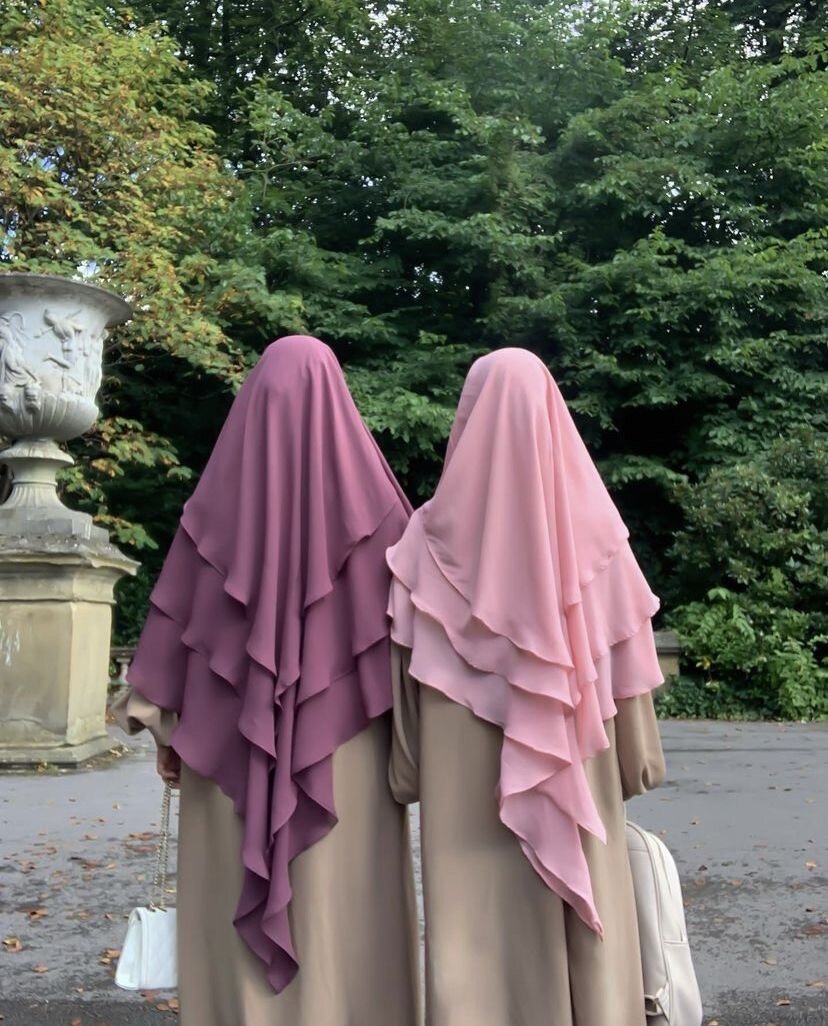 Ensemble khimar 3volant