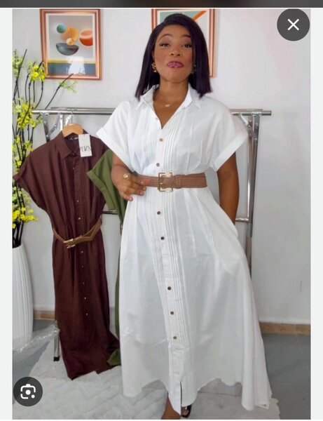 Robe chemise élégante ceinturée