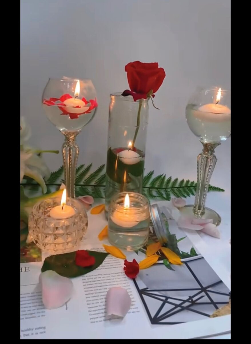 Bougie flottante blanche