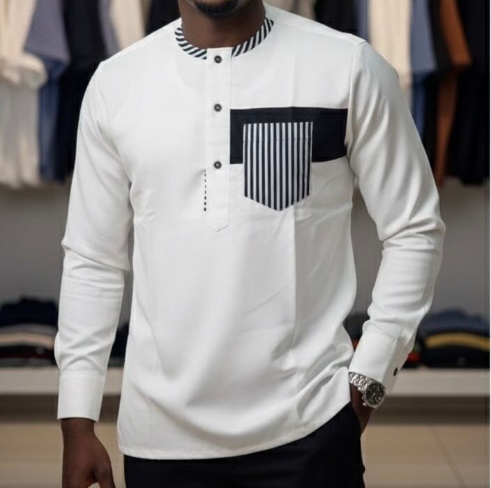 Chemise homme à col Mao