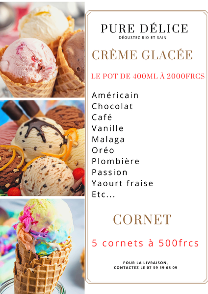 Crèmes glacées et Cornets
