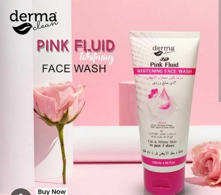 Derma Clean 3D Pink Fluid Whitening Face Wash 120ml