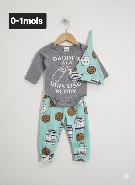 Ensembles bébé, amusants, 0-3 mois
