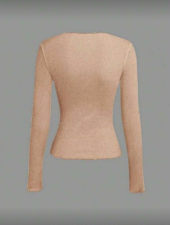 Top à manches longues beige