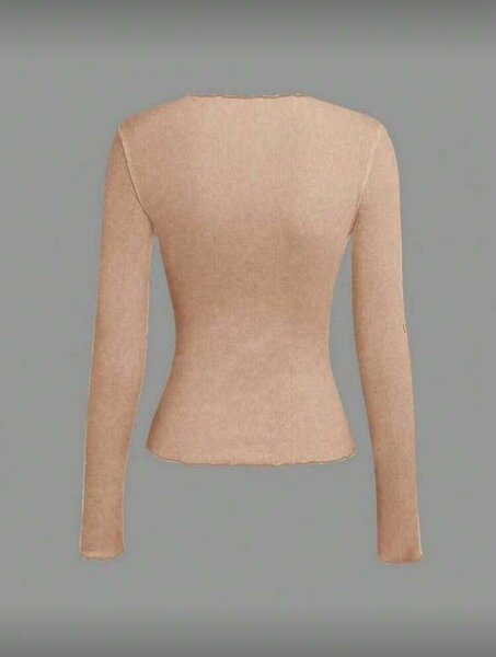 Top à manches longues beige